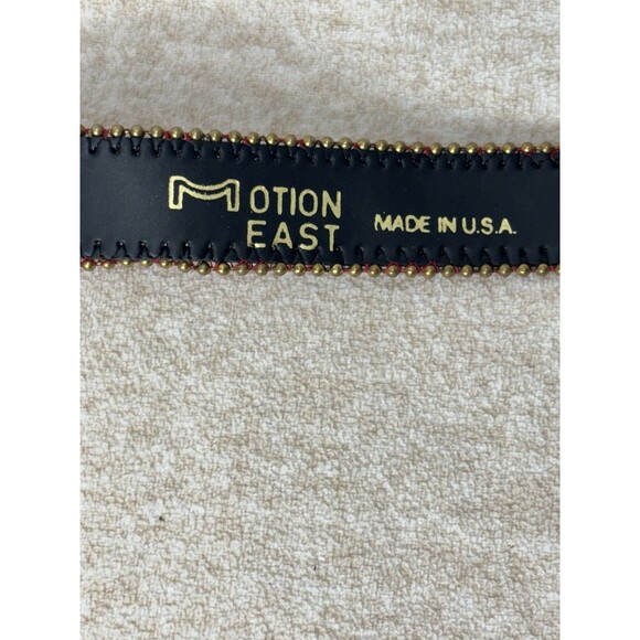 VTG Y2k Elite Freso Belt Leather Multicolor Brass Buckle Waist Women Size Medium - Picture 8 of 11